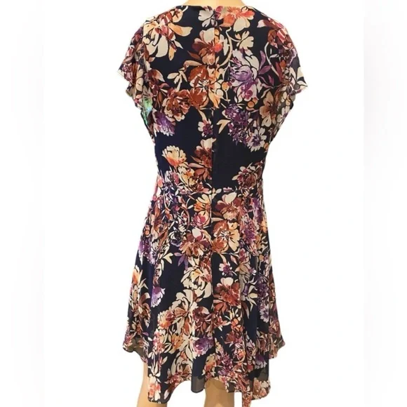 Collective Concepts S NWOT soft light airy floral Flutter Sleeve Sundress, lined - Picture 4 of 11